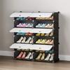KOUSI Portable Shoe Rack Organizer 24 Pair Tower Shelf Storage Cabinet Stand Expandable for Heels, Boots, Slippers 6 Tier Black view 3