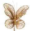 Factory Direct Craft Gold Glitter Butterfly Stem | for Indoor Decor view 1