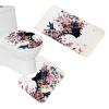 Amagical Flower Fairy Girl with Colorful Butterflies 16 Piece Bathroom Mat Set Shower Curtain Set Non Slip Flannel Bath Mat Contour Mat Toilet Cover Shower Curtain with 12 Hooks view 3