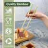 BambooMN Premium Reusable Japanese Bamboo Chopsticks, Diamond Checkered Pattern, 9.5 inch - Orange and Purple - 120 Pairs view 3