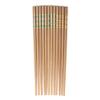 BambooMN Premium Reusable Japanese Bamboo Chopsticks, Flower Print with Gold Stripes, 9.5 inch - Green and Yellow - 36 Pairs view 1