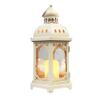 allgala Clear Glass White Iron Vintage Indoor/Outdoor Candle Lantern (Multi) view 2