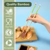 BambooMN Premium Reusable Japanese Bamboo Chopsticks, Polka Dot Panda, 9.5 inch - Yellow and Green - 120 Pairs view 3