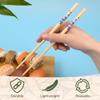 BambooMN Premium Reusable Japanese Bamboo Chopsticks, Floral Print, 9.5 inch - Blue - 120 Pairs view 4