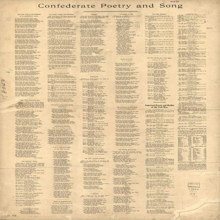 18" x 24" 1910 Map Of The Confederate States Of America 1861-65