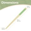 BambooMN Premium Reusable Japanese Bamboo Chopsticks, Diamond Checkered Pattern, 9.5 inch - Green and Orange - 120 Pairs view 2