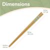BambooMN Premium Reusable Japanese Bamboo Chopsticks, Flower Print with Gold Stripes, 9.5 inch - Red and Blue - 36 Pairs view 2