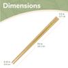 BambooMN Premium Reusable Japanese Bamboo Chopsticks, Flower Print with Gold Stripes, 9.5 inch - Green and Yellow - 120 Pairs view 2