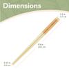 BambooMN Premium Reusable Japanese Bamboo Chopsticks, Diamond Checkered Pattern, 9.5 inch - Orange and Purple - 36 Pairs view 2