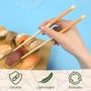 BambooMN Premium Reusable Japanese Bamboo Chopsticks, Diamond Checkered Pattern, 9.5 inch - Orange and Purple - 36 Pairs view 4