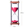 Large Hourglass Timer 30 Minute, Decorative Wooden Sandglass, Red view 3