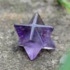 fengshuisale Carved 7 Pieces Amethyst Platonic Solids Sacred Geometry Symbols with Merkaba Star Crystal Healing Balancing SetW3486 view 3