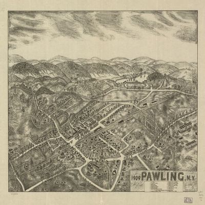 18" x 24" 1909 Map Pawling New York