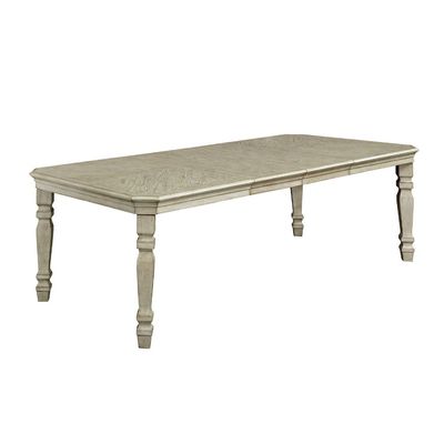 Benjara Benzara Transitional Dining Table, White,