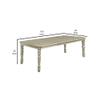 Benjara Benzara Transitional Dining Table, White, view 2