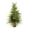Vickerman 4' Boulder Pine Artificial Christmas Tree, Unlit - Faux Table Top Christmas Tree - Seasonal Indoor Home Decor view 1