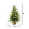 Vickerman 4' Boulder Pine Artificial Christmas Tree, Unlit - Faux Table Top Christmas Tree - Seasonal Indoor Home Decor view 2
