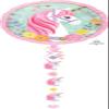 Anagram International Magical Unicorn Drop-A-Line Party Balloon, 90", Multicolor view 1