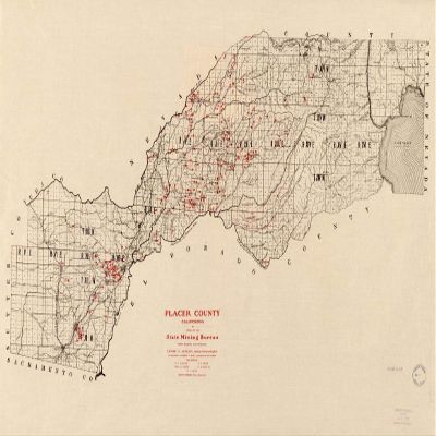 16" x 24" 1902 Map The Placer County California