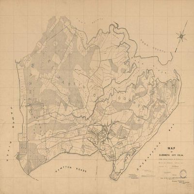 18" x 24" 1902 Map Elizabeth City County Virginia