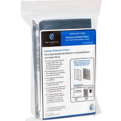 Friedrich Premium Carbon Filter 3 Pack (KWCFS)