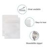 FERENLI 100 Pcs Mylar Zipper Lock Bag Food Storage for Zip Matte Foil Airtight Lock Bags with Front Window Plastic Candy Packaging Pouch Flat Heat Seal Resealable (10x15cm (3.9x5.9 inch), White) view 3