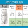 FERENLI 100Pcs Mylar Zipper Lock Bag Food Storage Metallic Matte Foil Airtight Bags with Front Window Plastic Candy Packaging Pouch Flat Heat Seal Resealable (8.5x13cm (3.3x5.1 inch), Silver) view 2