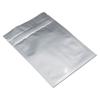 FERENLI 100Pcs Mylar Zipper Lock Bag Food Storage Metallic Matte Foil Airtight Bags with Front Window Plastic Candy Packaging Pouch Flat Heat Seal Resealable (8.5x13cm (3.3x5.1 inch), Silver) view 4