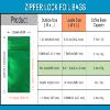 FERENLI 100 Pcs Mylar Zipper Lock Food Storage Bag Matte Aluminum Foil Airtight Bag with Front Window Plastic Packaging Pouch for Zip Flat Heat Seal Lock Resealable (10x15cm (3.9x5.9 inch), Green) view 2