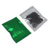 FERENLI 100 Pcs Mylar Zipper Lock Food Storage Bag Matte Aluminum Foil Airtight Bag with Front Window Plastic Packaging Pouch for Zip Flat Heat Seal Lock (8.5x13cm (3.3x5.1 inch), Green) view 1