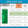 FERENLI 100 Pcs Mylar Zipper Lock Food Storage Bag Matte Aluminum Foil Airtight Bag with Front Window Plastic Packaging Pouch for Zip Flat Heat Seal Lock (8.5x13cm (3.3x5.1 inch), Green) view 2