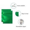 FERENLI 100 Pcs Mylar Zipper Lock Food Storage Bag Matte Aluminum Foil Airtight Bag with Front Window Plastic Packaging Pouch for Zip Flat Heat Seal Lock (8.5x13cm (3.3x5.1 inch), Green) view 3