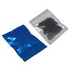 FERENLI 100 Pcs Mylar Zipper Lock Food Storage Bag Matte Aluminum Foil Airtight Bag with Front Window Plastic Packaging Pouch for Zip Flat Heat Seal Lock Resealable (8.5x13cm (3.3x5.1 inch), Blue) view 1