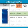 FERENLI 100 Pcs Mylar Zipper Lock Food Storage Bag Matte Aluminum Foil Airtight Bag with Front Window Plastic Packaging Pouch for Zip Flat Heat Seal Lock Resealable (8.5x13cm (3.3x5.1 inch), Blue) view 2