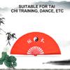 Dioche Large Folding Silk Hand Fan, Chinese Kung Fu Tai Chi Fan, Lightweight Bamboo Silk Dance Practice Training Performance Fold Hand Fan, Tai Chi Kung Fu Fighting Fan(Red Rib) view 2