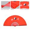 Dioche Large Folding Silk Hand Fan, Chinese Kung Fu Tai Chi Fan, Lightweight Bamboo Silk Dance Practice Training Performance Fold Hand Fan, Tai Chi Kung Fu Fighting Fan(Red Rib) view 4