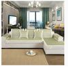 WJX&Likerr Summer Sofa Mat,Ice Rattan Mat Non-Slip Sofa Cover Couch Cover Sofa Protector Ice Silk Sofa Towel Natural Bamboo Fiber Combination-Green A 45x45cm(18x18inch) view 3