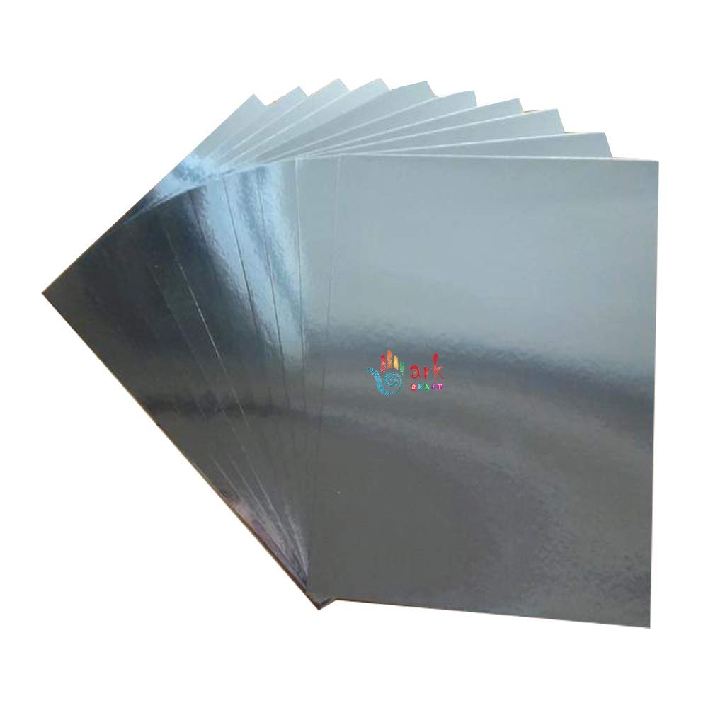 arkCRAFT 35281 A4 250 GSM Mirror Card - Silver (Pack of 10)