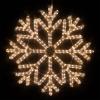 Wintergreen Lighting 24" LED Snowflake Light Christmas Decorations Outdoor Snowflake Christmas Lights, Christmas Snowflake, LED Rope Light (40 Point Snowflake, Warm White LED) view 1
