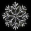 Wintergreen Lighting 24" LED Snowflake Light Christmas Decorations Outdoor, 40 Point Cool White Rope Light view 1