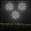 Wintergreen Lighting 24" LED Snowflake Light Christmas Decorations Outdoor, 40 Point Cool White Rope Light view 2