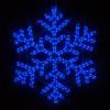 Wintergreen Lighting LED Snowflake Light Christmas Decorations Outdoor, Rope Light (24", 42 Point, Blue) view 1