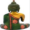 Exotic India Tibetan Buddhist Deity Preaching Buddha - Brass Statue - Color Green Gold Color view 3