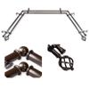 A&F Rod Dcor - Spin 13/16" Double Bay Window Curtain Rod - Cocoa view 1