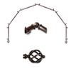 A&F Rod Dcor - Spin 13/16" 6-Sided Bay Window Curtain Rod 28-48 inch (each side) - Cocoa view 3