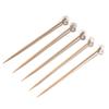BambooMN Decorative Ball End Bamboo Cocktail Appetizer Picks - 4.7" (12cm) - Clear - 100pcs view 1