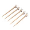 BambooMN Decorative Ball End Bamboo Cocktail Appetizer Picks - 3" (7.62cm) - Clear - 1,000pcs view 1