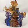 Amore Jewell Bring Wealth Kirlin and Dragon Turtle, Colored Glaze Glass (Liuli Crystal Glass) view 2