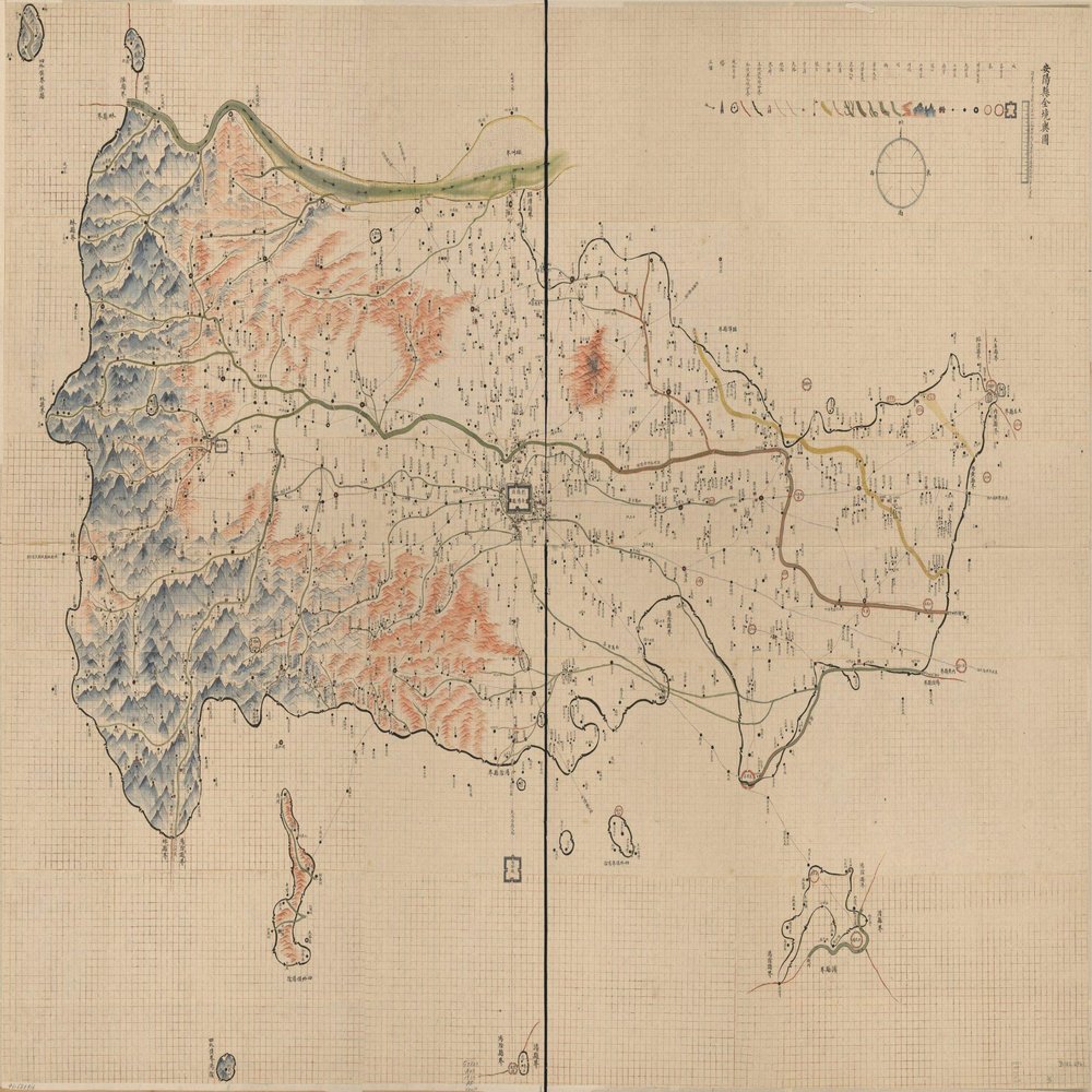 18" x 24" 1902 Map Anyang County
