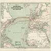 18" x 24" 1900 Map Western Union Trans Atlantic Cables view 1